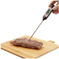 Relaxdays Grillthermometer Größe 0,04 kg Edelstahl/Kunststoff/Metall Silber
