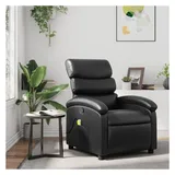 vidaXL Massagesessel Kunstleder 92 x 99,5 x 0 cm Schwarz mit Fernbedienung
