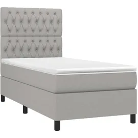 vidaXL Boxspringbett 100 x 200 cm Hellgrau