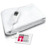 Medisana HU 665 Wärmeunterbett 150 x 80 cm, Heizdecke mit Abschaltautomatik und Überhitzungsschutz, elektrische Wärmedecke für das Bett mit 3 Temperaturstufen, waschbar