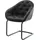 DeLife Freischwinger Gaio-Flex Echt-Leder Schwarz Freischwinger rund Schwarz