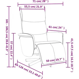vidaXL Relaxsessel mit Fußteil Braun Kunstleder