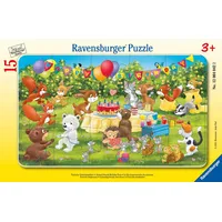 Ravensburger Kinderpuzzle 15 Teile - Tierische Geburtstagsfeier