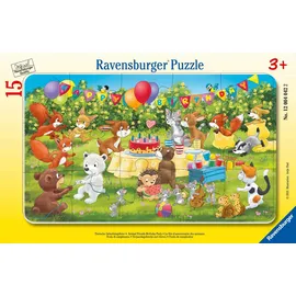 Ravensburger Kinderpuzzle 15 Teile - Tierische Geburtstagsfeier