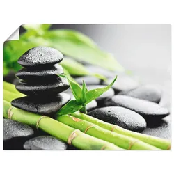 Artland Wandbild »Wachstum - Lavasteine Bambus«, Zen, (1 St.), als Alubild, Outdoorbild, Leinwandbild, Poster, Wandaufkleber Artland Farbe Bild(er): grün