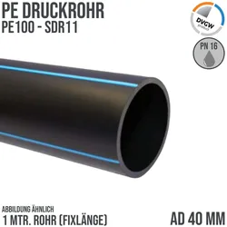 40 x 3,7 mm PE PP Rohr HD Druckrohr Trink Brauch Wasser PE 100 DVGW SDR 11 PN 16...