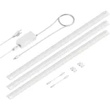 ledscom.de LED Unterbau-Leuchte SIRIS weiß matt, flach, 90cm, je 1044lm, weiß 3er Set