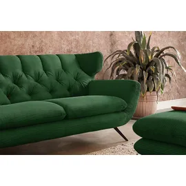 KAWOLA 2-Sitzer Charme Cord smaragd