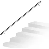 Edelstahl Handlauf Treppengeländer Geländer und Handläufe Wandhandlauf Wand Treppe Wandhalterung Innen & Außen 160 cm - Tolletour