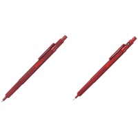 rOtring 600 Kugelschreiber | mittlere Spitze | Schwarze Tinte | Rot Schaft | nachfüllbar & 600 Druckbleistift | 0,5 mm | Rot | Ergonomisches Vollmetallgehäuse