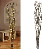 Mojawo Lichterzweige / Dekozweig braun mit 80 LEDs