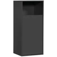 mokebo mokebo® Wäscheschrank Schwarz, Holzwerkstoff, 41x95x40 cm, Ordnen & Aufbewahren, Wäschekörbe & Tonnen