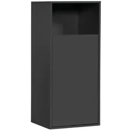 mokebo mokebo® Wäscheschrank Schwarz, Holzwerkstoff, 41x95x40 cm, Ordnen & Aufbewahren, Wäschekörbe & Tonnen