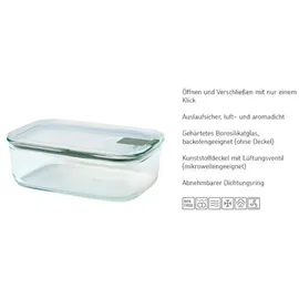 Mepal Easyclip 1500 ml Glas Frischhaltedose nordic sage (106167094700)