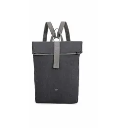 Cityrucksack FRITZI AUS PREUSSEN "Izzy03", Gr. B: 18cm, schwarz, Baumwolle, Kunstfaser, casual, Rucksäcke, mit stufenlosvertellbaren Trägern