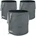 Relaxdays Pop Up Laubsack 85 L 3er Set 47 x 46 cm grau