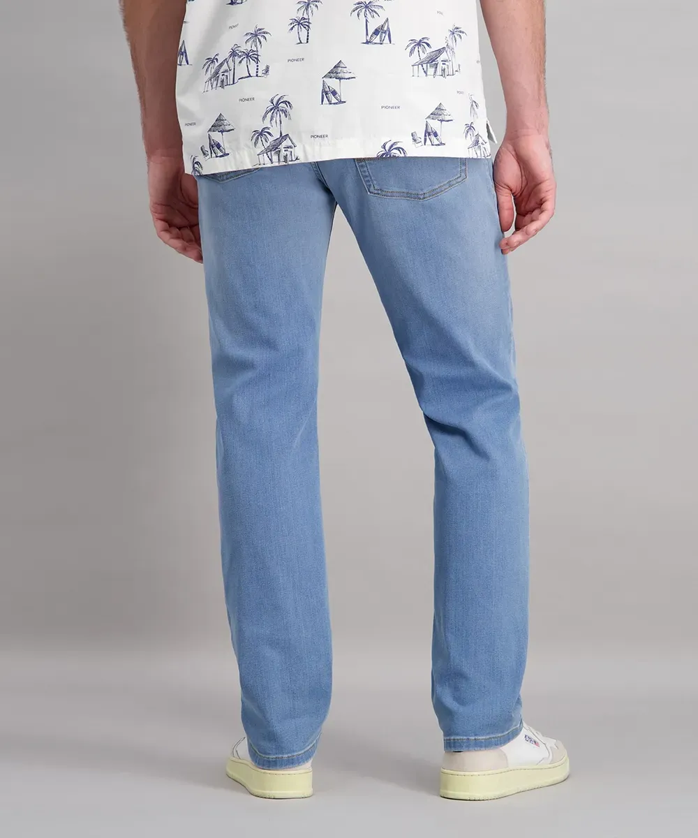 5-Pocket-Jeans, Herren, Gr. 34, Länge 30, ocean blau used whisker, Denim/Jeans, Obermaterial: 76% Baumwolle, 22% Polyester, 2% Elasthan, PIONEER AUTHENTIC JEANS, regular fit lang, Jeans 5-Pocket-Jeans