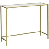 VASAGLE Konsolentisch 100 x 35 x 80 cm gold