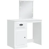 vidaXL Schminktisch mit LED-Leuchten Weiß 90x42x132,5 cm