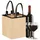 Relaxdays 2x Flaschentasche für 9 Flaschen Filz Beige,Schwarz