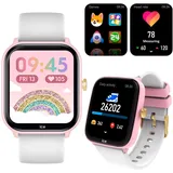 Ice-Watch - ICE smart junior 2.0 Pink White - Rosafarbene Connected Watch für Kinder mit weißem Silikonarmband - 022797 (1,75 inch)