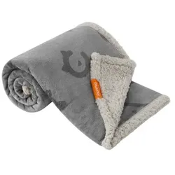 FEANDREA Wasserdichte Hundedecke Sherpa Fleece Grau L