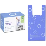 Ubbi Disposable Nappy Sacks, Lavender Scented, Easy-To-Tie Tabs, Baby Nappy Disposal, 400 Count