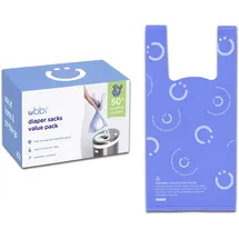 Ubbi Disposable Nappy Sacks, Lavender Scented, Easy-To-Tie Tabs, Baby Nappy Disposal, 400 Count