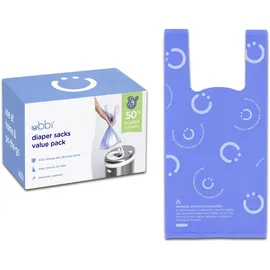 Ubbi Disposable Nappy Sacks, Lavender Scented, Easy-To-Tie Tabs, Baby Nappy Disposal, 400 Count