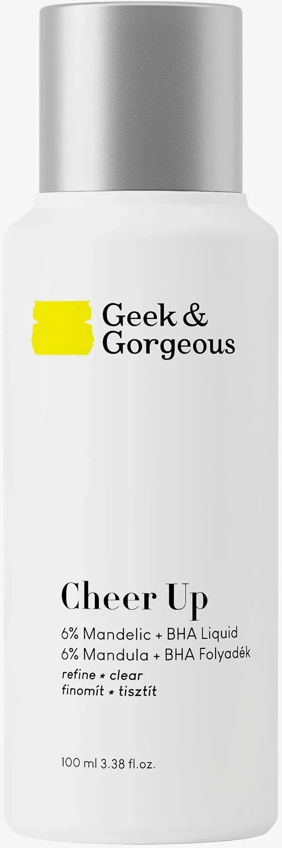 Geek & Gorgeous -Cheer up - Chemisches Peeling mit Mandelsäure und BHA-Säure, Anti Pickel, 100ml 146 g