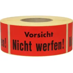 TransPak Hinweis Etiketten Vorsicht nicht werfen 1.000 Stk/Rolle