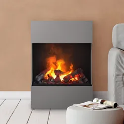 muenkel design Trix [Elektrokamin Opti-myst]: Graualuminium - 820 - Mit Heizung