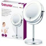 Beurer BS 55 Kosmetikspiegel, Beauty-Spiegel mit 7-fach Vergrößerung, mit Dimmfunktion, beleuchteter Schminkspiegel mit LED Licht, ideal für Make-Up und Gesichtspflege, kompakter Bad-Spiegel
