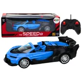 LeanToys RC-Auto Sportwagen 1:18 CH RTR blau/schwarz