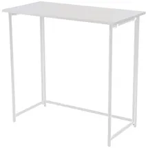 Svita Schreibtisch Klappbar Schmal Platzsparend Mehrzweck-Computertisch 80x40x76cm Weiß
