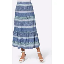 Sieh an! Stufenrock Damen Paisley Blau 38