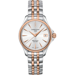 Certina DS Action Lady Diamonds C032.051.22.036.00 - silber,silber/rosé - 33.8mm