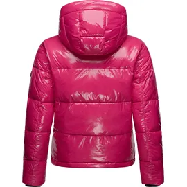 Ragwear Shiny Damen Winterjacke warm aus glänzendem Material mit (Abnehmbarer) Kapuze Roobie YOUMODO Fuchsia Gr. M (38), pink Außenmaterial: 100% Polyester. Innenfutter: 100% Polyester.