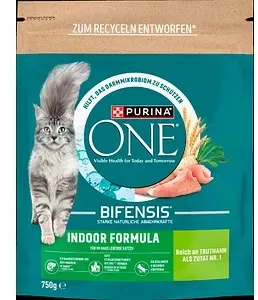 PURINA ONE® Katzen-Trockenfutter BIFENSIS® INDOOR FORMULA Truthahn 750,0 g