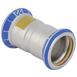Geberit Mapress Edelstahl Muffe, Gas, d 15mm 34101