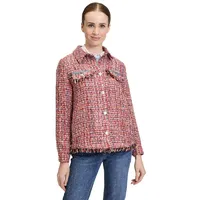 Cartoon Tweedblazer mit Fransen Rosé/Pink,44 | 44