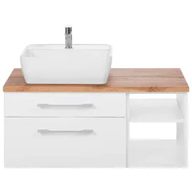 Held Waschbeckenunterschrank »Davos«, Badmöbel, Waschtisch inkl. Waschbecken, Breite 90 cm, weiß