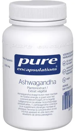 Pure Encapsulations Ashwagandha Pflanzen-Extrakt 60 Kapseln