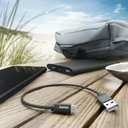 Hama 00201600 USB Kabel 0,2 m USB 2.0 USB A USB C Schwarz