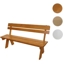 Gartenbank HWC-L66, Sitzbank Holzbank Parkbank, Gastronomie-Qualit√§t, Massiv-Holz 148cm ~ honigfarben