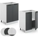 Vicco Midischrank Fame-Line Anthrazit/Weiß 60 x 81.6 cm ohne Arbeitsplatte