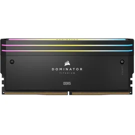 Corsair Dominator Titanium RGB - DDR5 64GB Kit - 64 GB: 2 x 32GB, 6000 MHz, DDR5-RAM, DIMM), RAM, Schwarz