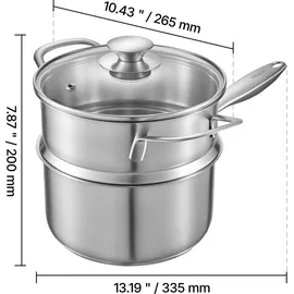 Vevor Kochtopf 1,42 L 7,5 cm rund