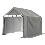 Gerätehaus 244x241x217cm Motorrad Fahrradgarage Gartenschuppen Lagerzelt Grau