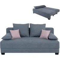 Boxspringsofa - grau - mit Staukasten - Dauerschläfer